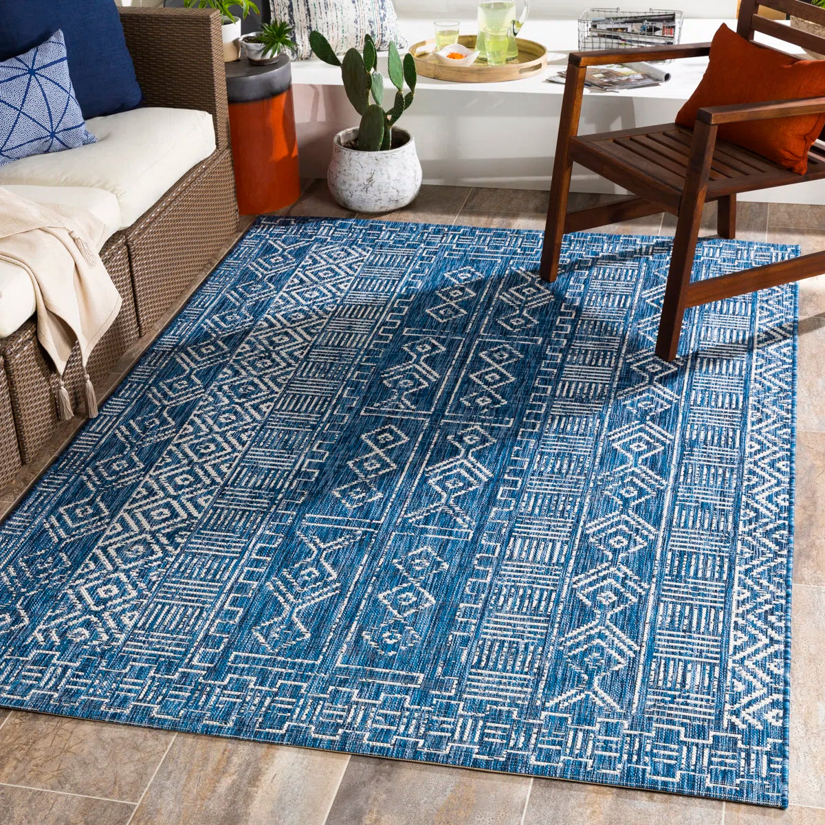 Hongming Geometric Indoor / Outdoor Rug