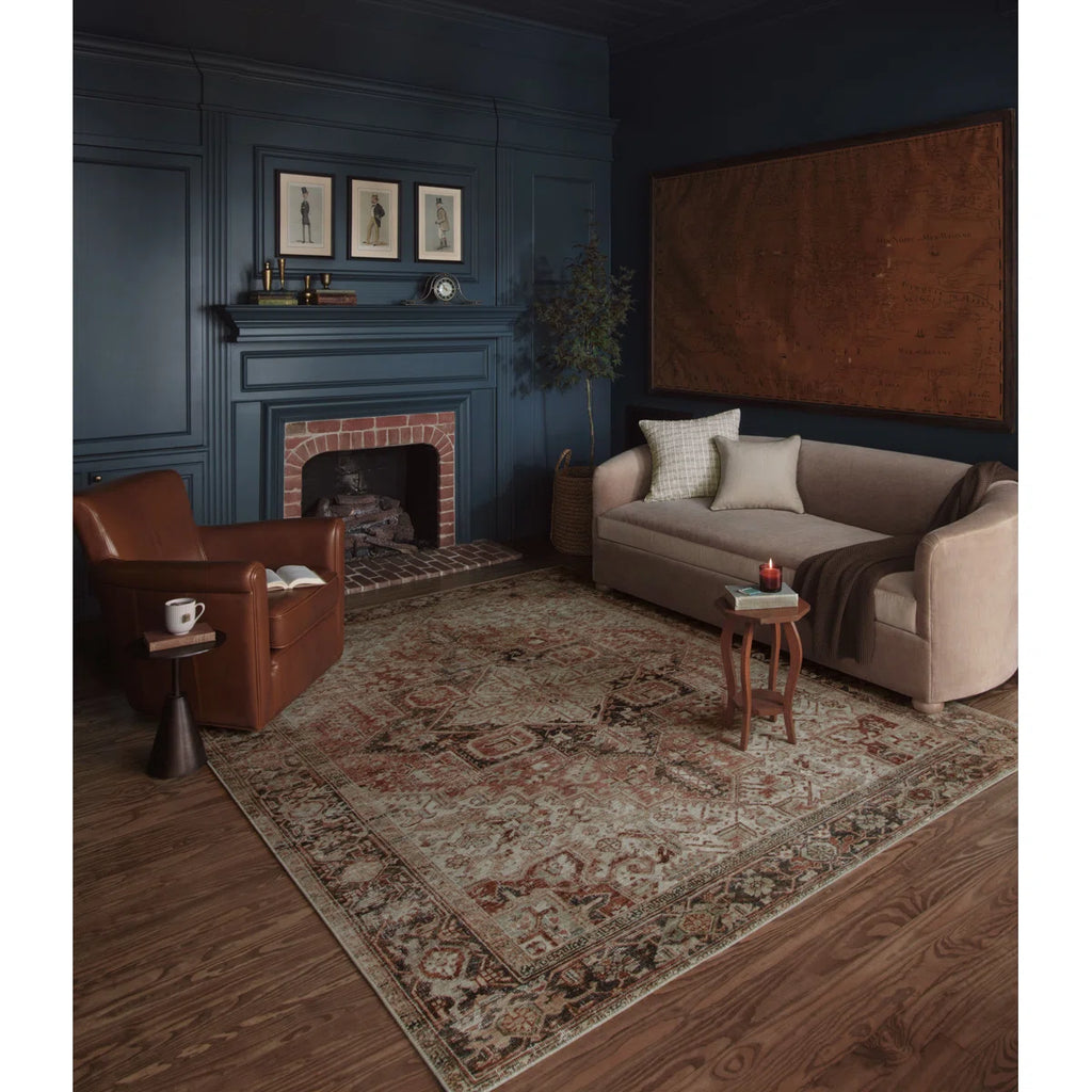 Lenna Rust / Charcoal Area Rug