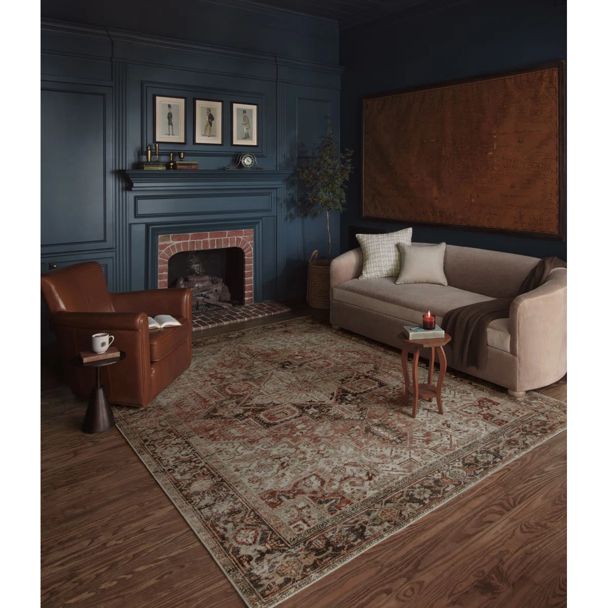 Lenna Rust / Charcoal Area Rug